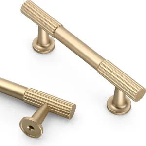 Asidrama 10 Pack 3 Inch(76mm) Champagne Copper Cabinet pulls Kitchen Cabinet Handles, Cabinet Pulls Kitchen Cabinet Hardware for Cupboard Drawer Pulls