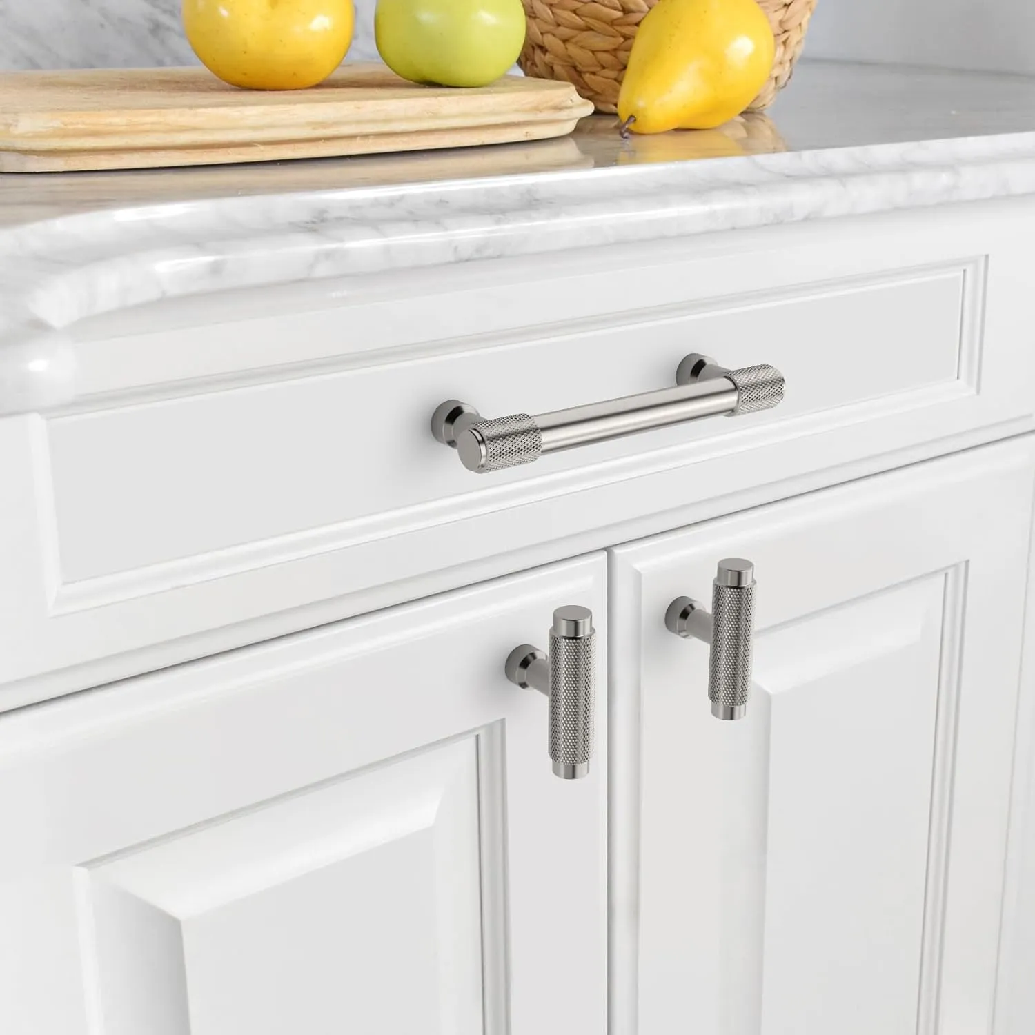 Asidrama 10 Pack 3.75 Inch(96mm) Brushed Satin Nickel Cabinet Pulls Cabinet Handles Cupboard Handles Kitchen Cabinet Hardware for Cupboard Drawer Pulls