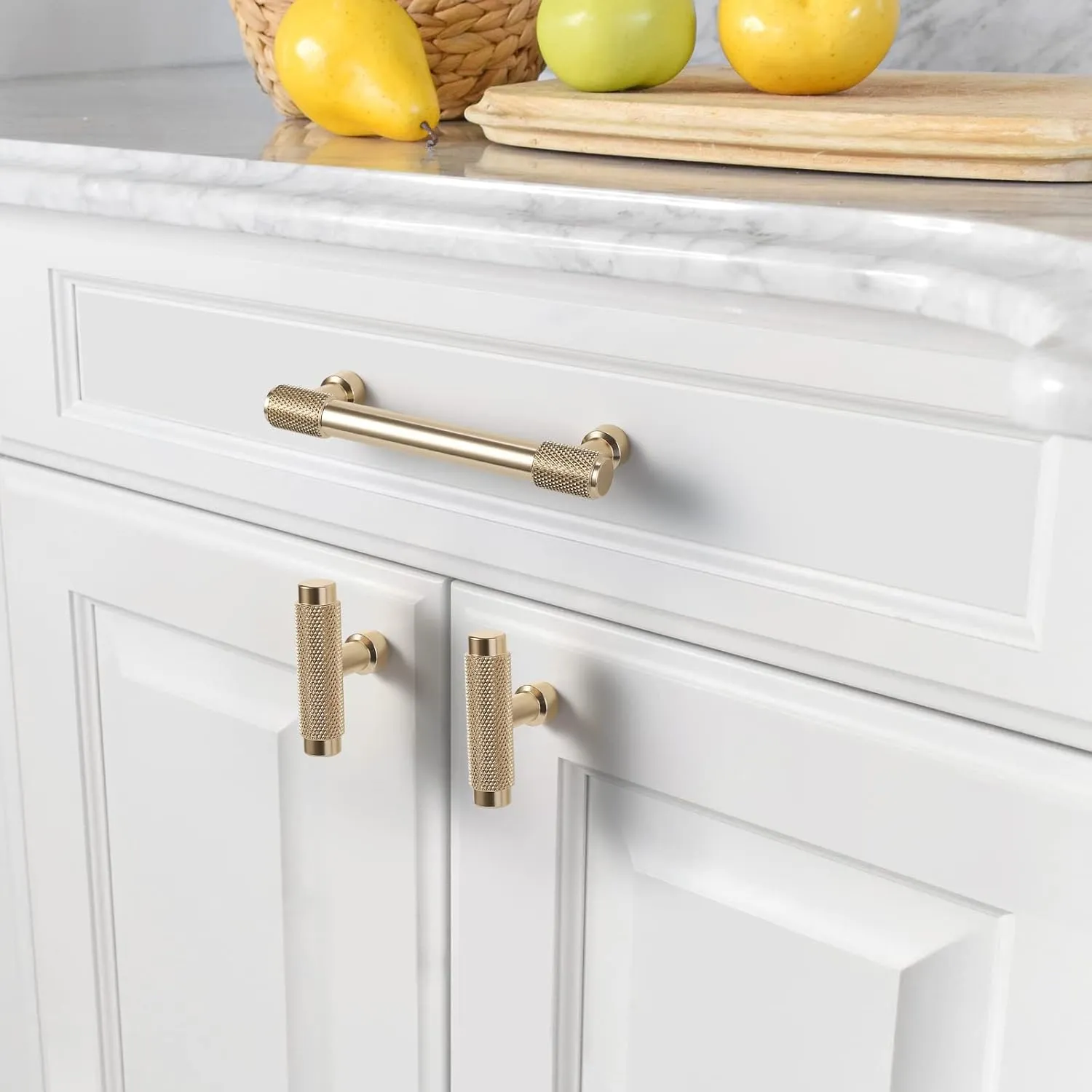 Asidrama 10 Pack 3.75 Inch(96mm) Gold Cabinet Pulls Cabinet Handles Cupboard Handles Kitchen Cabinet Hardware for Cupboard Drawer Pulls