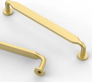 Asidrama 10 Pack 5 Inch(128mm) Brushed Gold Kitchen Cabinet Handles, Cabinet Pulls Kitchen Cabinet Hardware for Cupboard Drawer Pulls