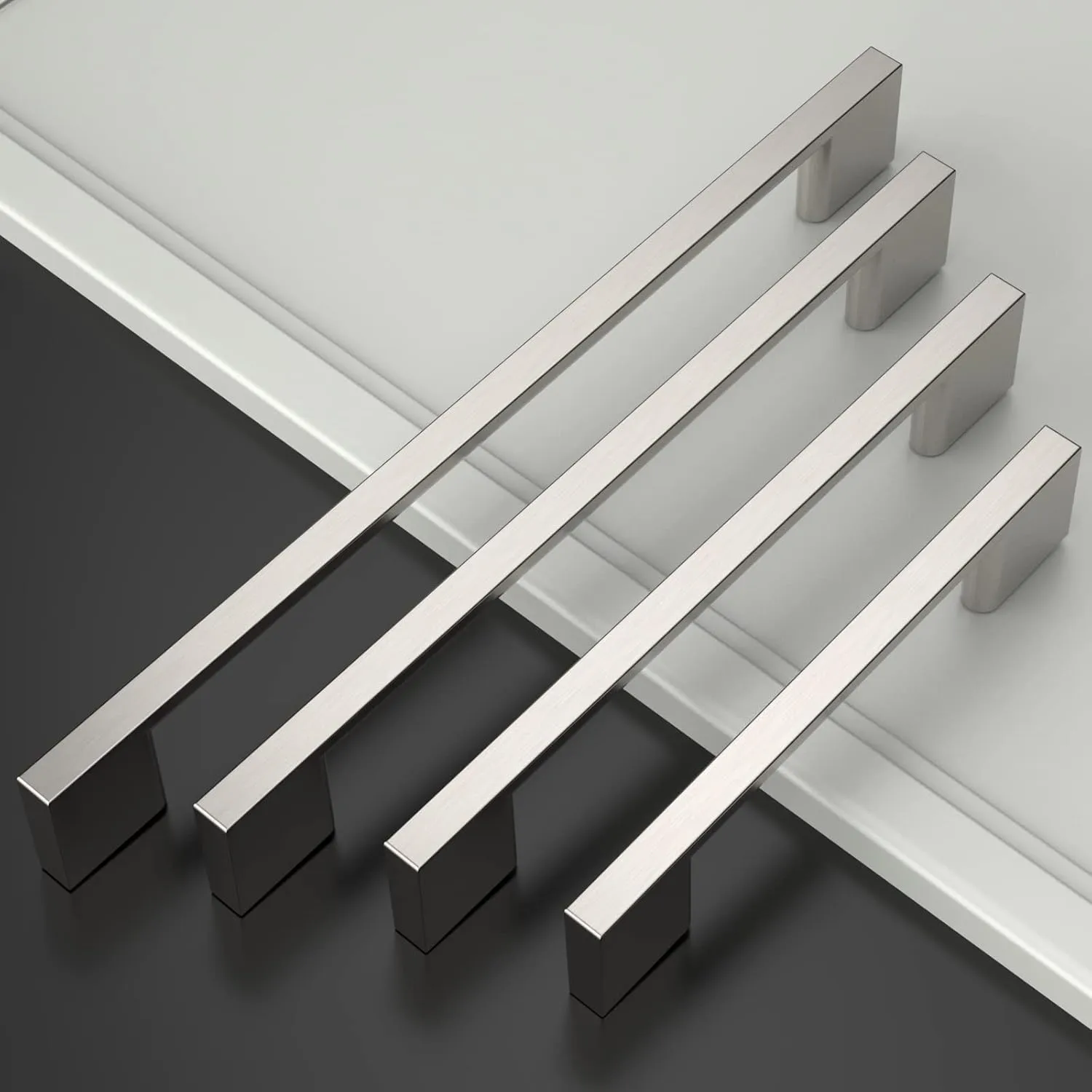 Asidrama 10 Pack 5 Inch(128mm) Brushed Satin Nickel Kitchen Cabinet Handles, Cabinet Pulls Kitchen Cabinet Hardware for Cupboard Drawer Pulls