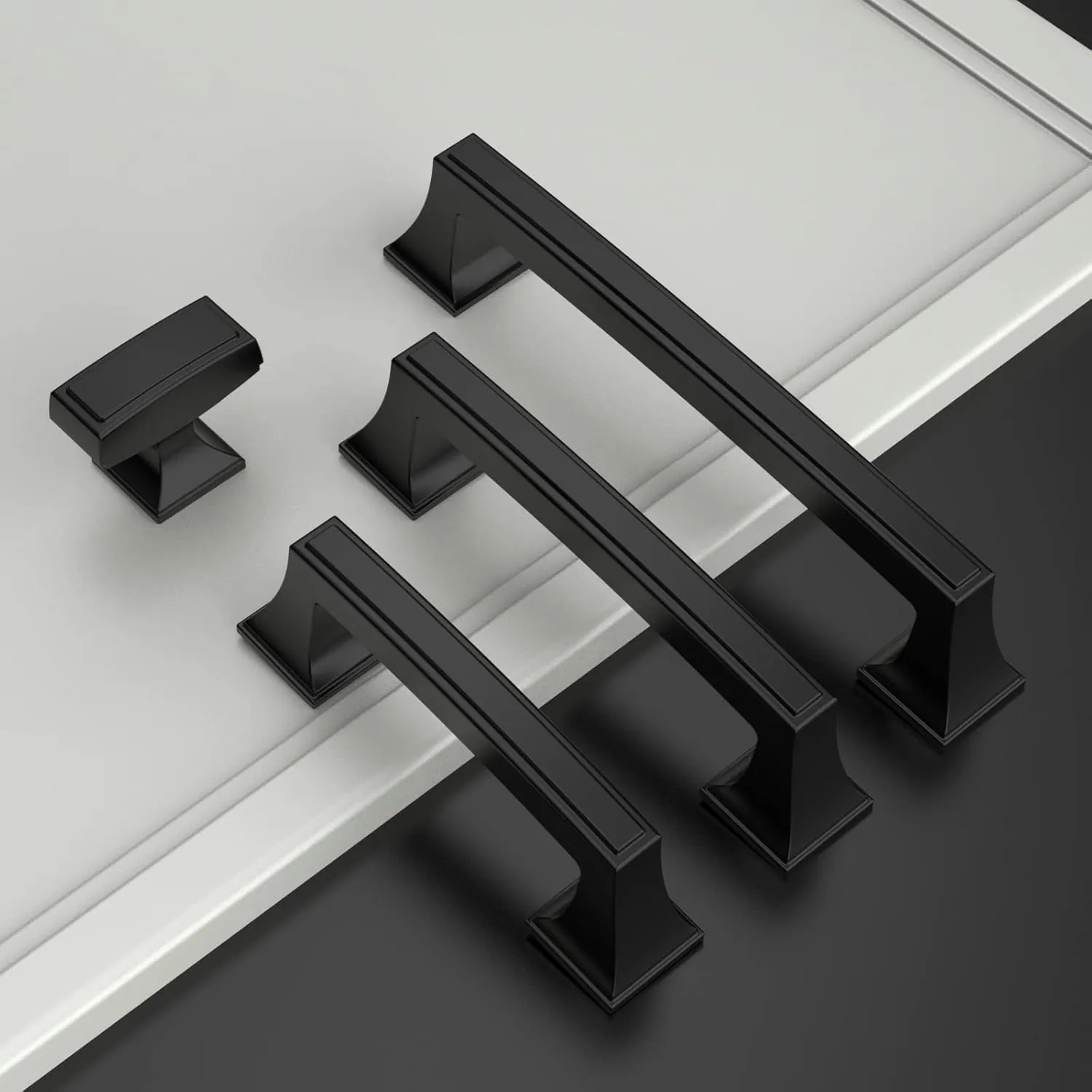Asidrama 10 Pack 5 Inch(128mm) Matte Black Kitchen Cabinet Handles, Cabinet Pulls Kitchen Cabinet Hardware Cupboard Handles Drawer Handles Dresser Pulls