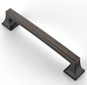 Asidrama 10 Pack 5 Inch(128mm) Oil Rubbed Bronze Kitchen Cabinet Handles, Cabinet Pulls Kitchen Cabinet Hardware Cupboard Handles Drawer Handles Dresser Pulls