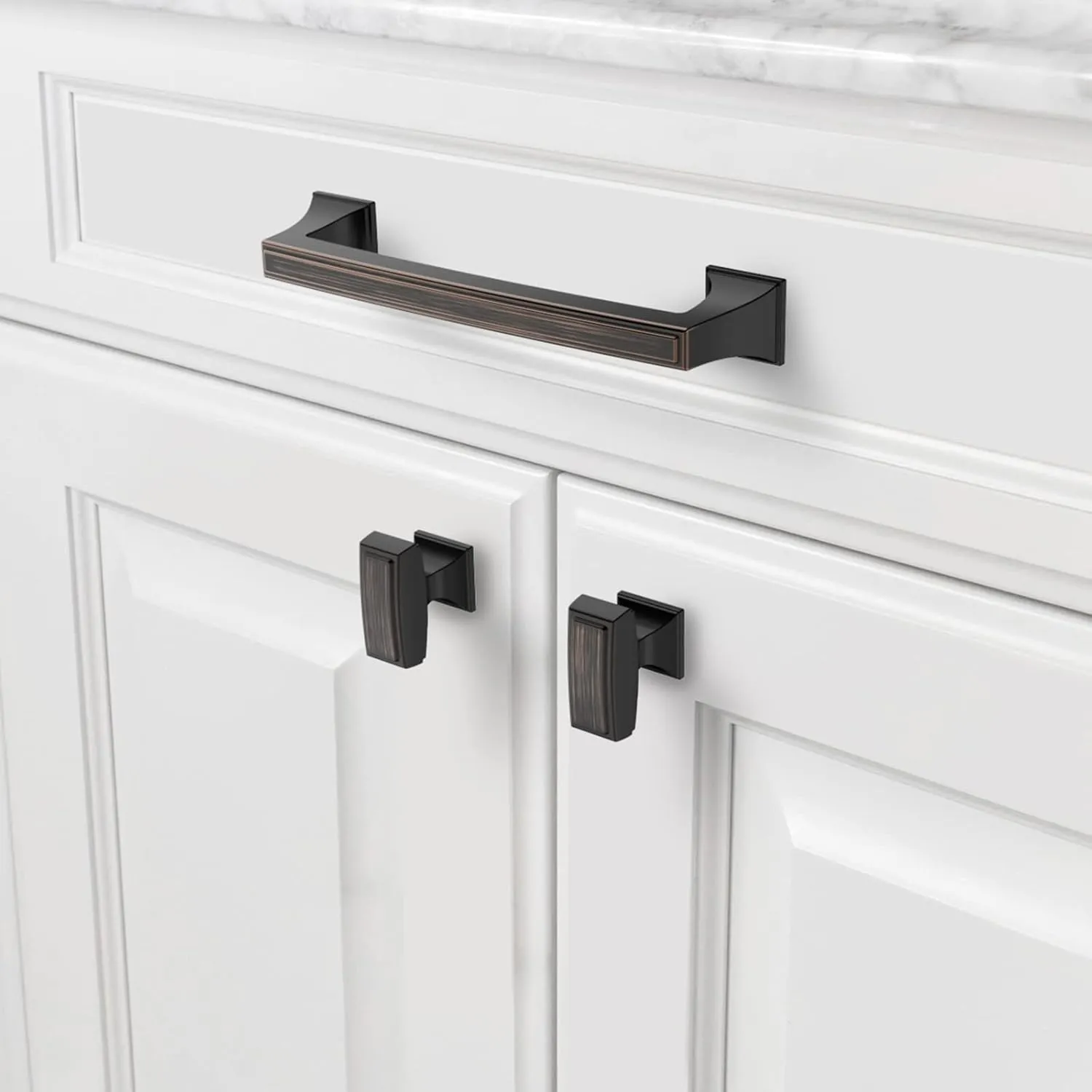 Asidrama 10 Pack 5 Inch(128mm) Oil Rubbed Bronze Kitchen Cabinet Handles, Cabinet Pulls Kitchen Cabinet Hardware Cupboard Handles Drawer Handles Dresser Pulls