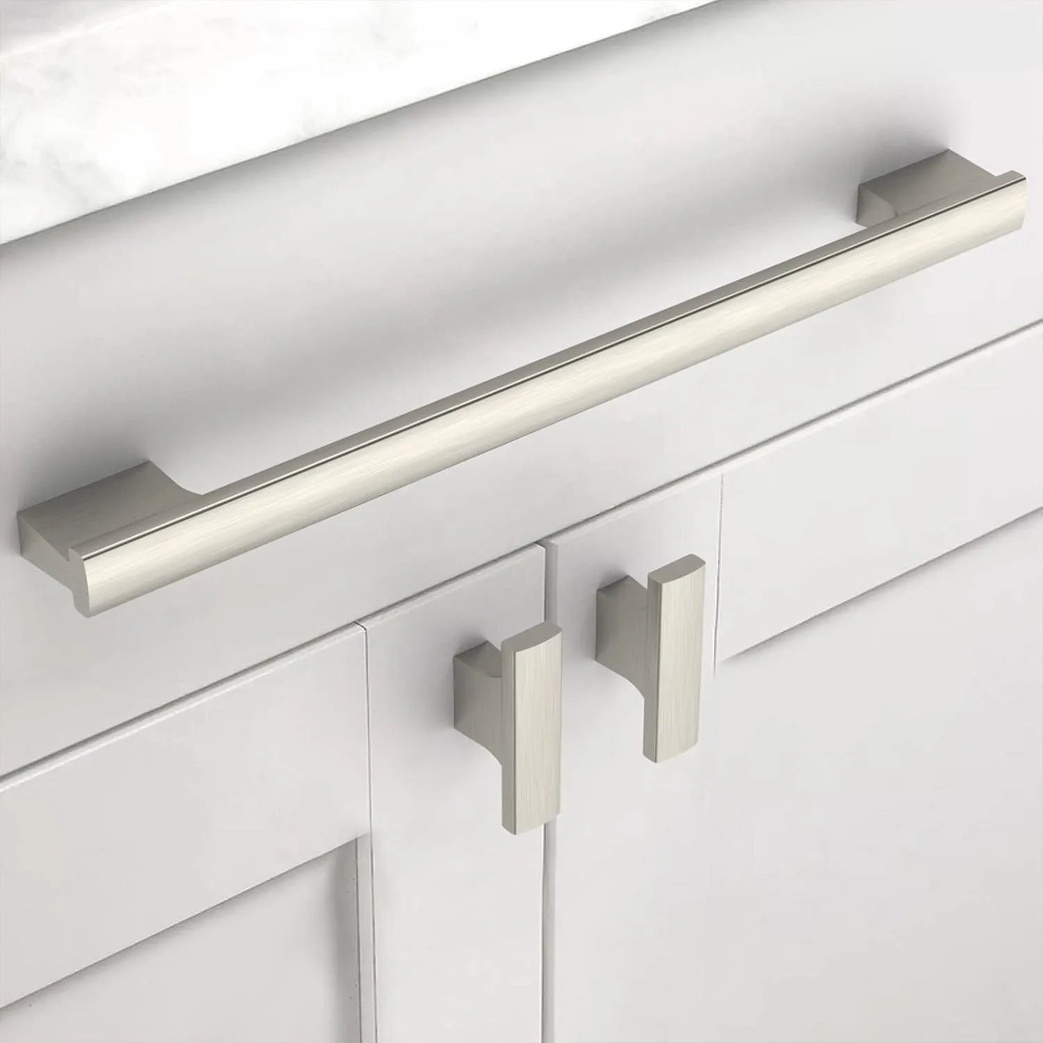 Asidrama 10 Pack 9 Inch(228mm) Brushed Satin Nickel Kitchen Cabinet Handles, Cabinet Pulls Kitchen Cabinet Hardware for Cupboard Drawer Pulls