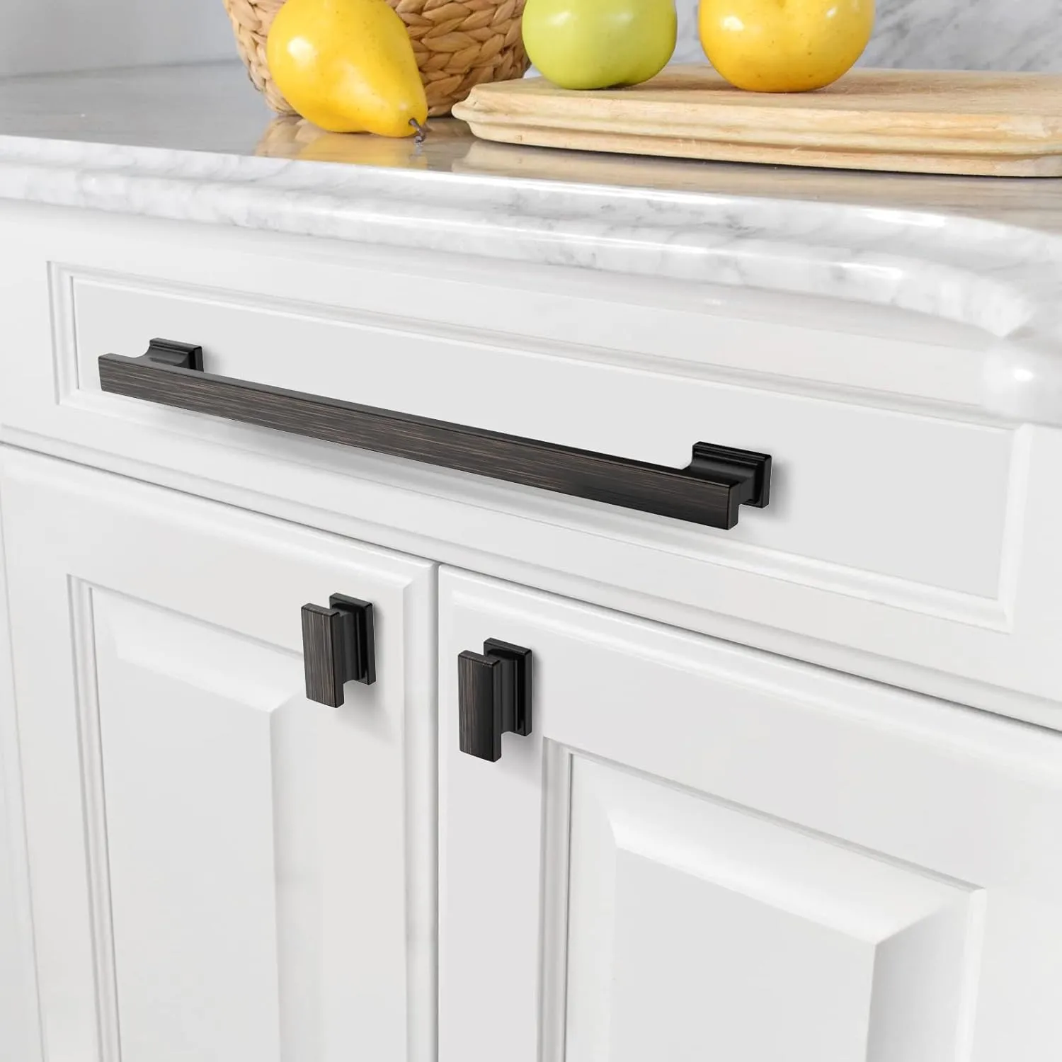 Asidrama 6 Pack 15 Inch(381mm) Oil Rubbed Bronze Kitchen Cabinet Handles, Cabinet Pulls Kitchen Cabinet Hardware for Cupboard Drawer Pulls