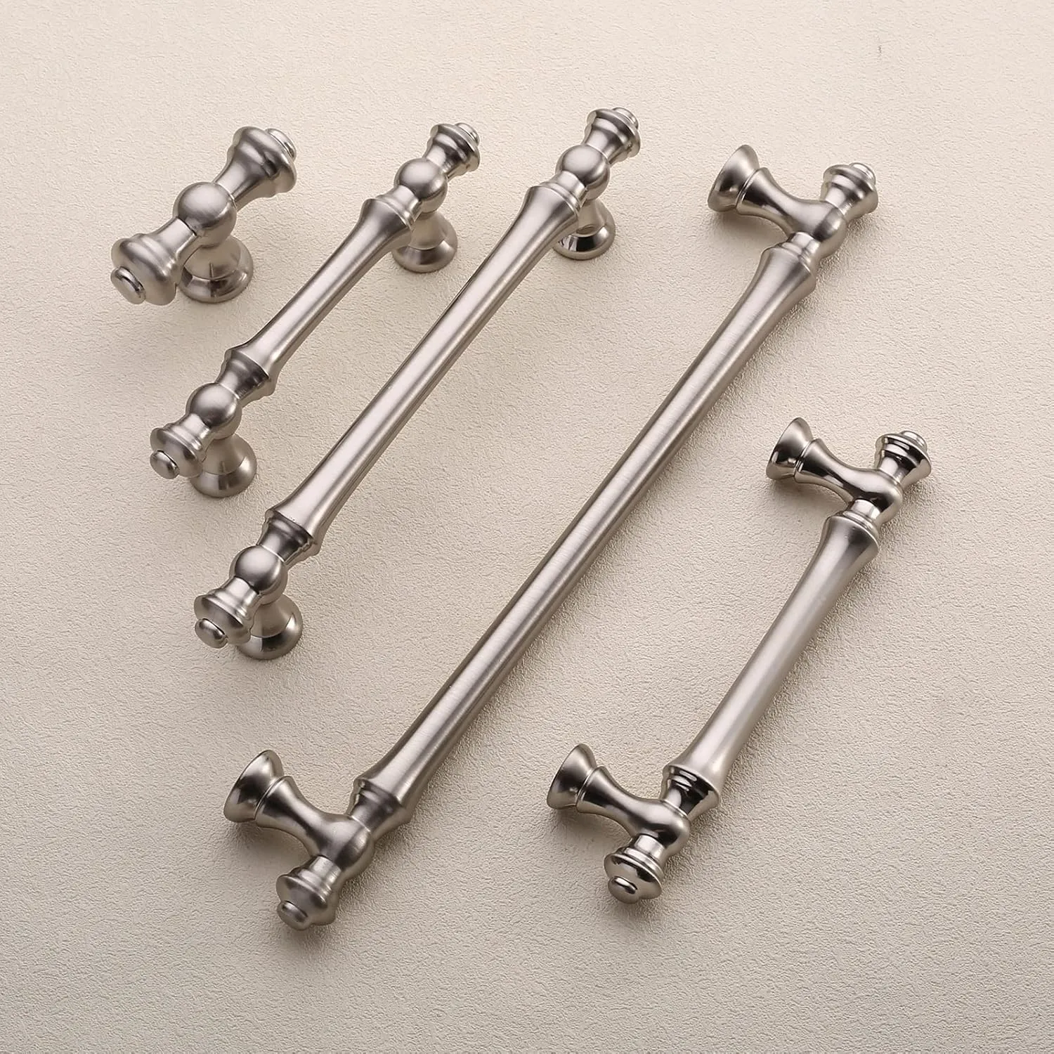 Asidrama 6 Pack 7.5 Inch(192mm) Brushed Satin Nickel Kitchen Cabinet Handles, Cabinet Pulls Kitchen Cabinet Hardware for Cupboard Drawer Pulls