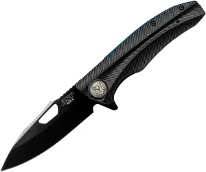 ASP Police Duty Knife (PDK) for Everyday Use, AUS-8 Blade, User-Friendly Design, Reversible Pocket Clip, Ideal for Law Enforcement and Security Professionals, Grooved Grip, Black Blade