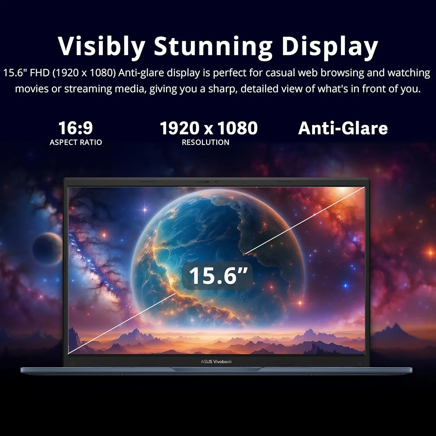 ASUS 2024 Vivobook Laptop, 15.6" FHD Display, Intel Core i5-1235U Processor(up to 4.4GHz, 10 cores), 16GB RAM, 1TB SSD, Intel UHD Graphics, Wi-Fi, Bluetooth, Windows 11 Pro