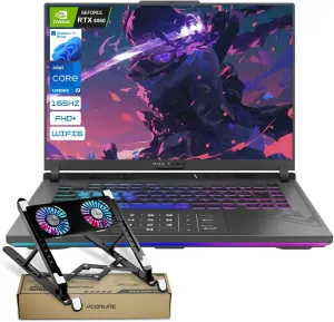 ASUS ROG Strix G16 16" Nebula Display FHD  165Hz, Intel i9-13980HX NVIDIA GeForce RTX 4060 VR-Ready Gaming Laptop, 64GB RAM, 2TB SSD, RGB Backlit KB, Bundle with PCO Notebook Fold Radiator, Cooler