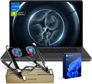 ASUS ROG Zephyrus Pro G16 VR-Ready Gaming Laptop, 16“ FHD 165Hz IPS, Intel i7-13620H, NVIDIA GeForce RTX 4070, 48GB RAM, 2TB SSD, Win 11 Pro, Bundle with PCO Notebook Folding Radiator, Laptop Cooler