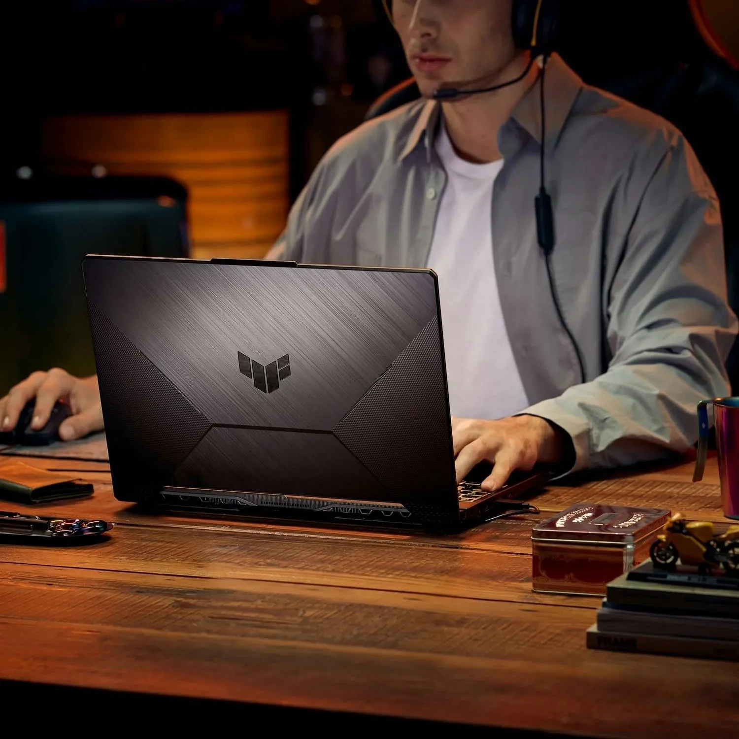 ASUS TUF 2024 A15 Gaming Laptop, 15.6" 144Hz FHD, 8-Core Ryzen 7 7435HS (Beats i7-13620H), NVIDIA RTX 3050 GPU, 16GB RAM, 1TB SSD   256GB Portable SSD, RGB KB, RJ45, Keypad, Win 11