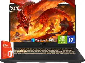 ASUS TUF F17 Gaming Laptop, 17.3'' 2560 x 1440 WQHD 240 Hz, Intel 10-Core i7-13620H(Up to 4.90 GHz), 64 GB DDR5 RAM, 2 TB SSD, GeForce RTX 4070, Wi-Fi 6, Backlit KB, Lifetime Office & Windows 11 Pro