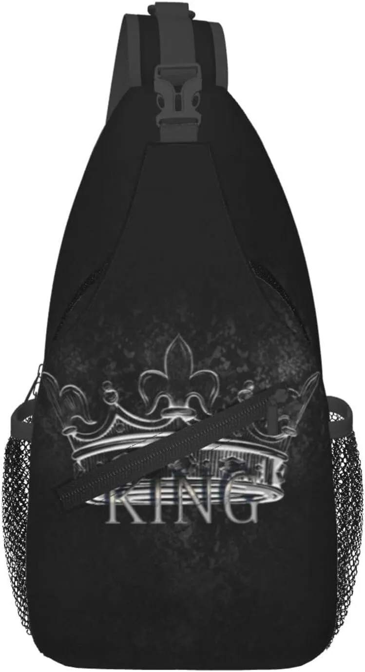 ASYG King Sling Bag Men Shoulder Bag Mens Bag Crossbody Chest Daypack Casual Backpack Bag for Men