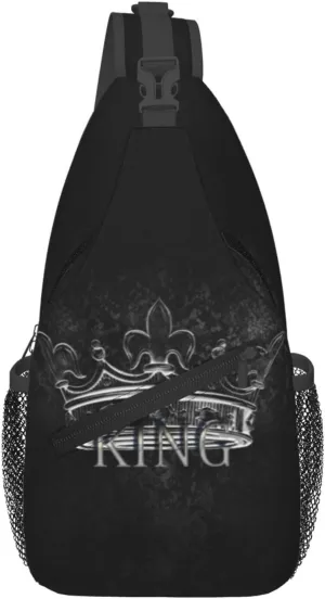 ASYG King Sling Bag Men Shoulder Bag Mens Bag Crossbody Chest Daypack Casual Backpack Bag for Men
