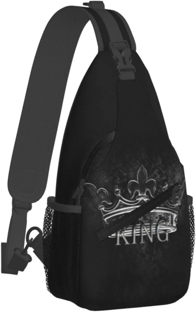 ASYG King Sling Bag Men Shoulder Bag Mens Bag Crossbody Chest Daypack Casual Backpack Bag for Men