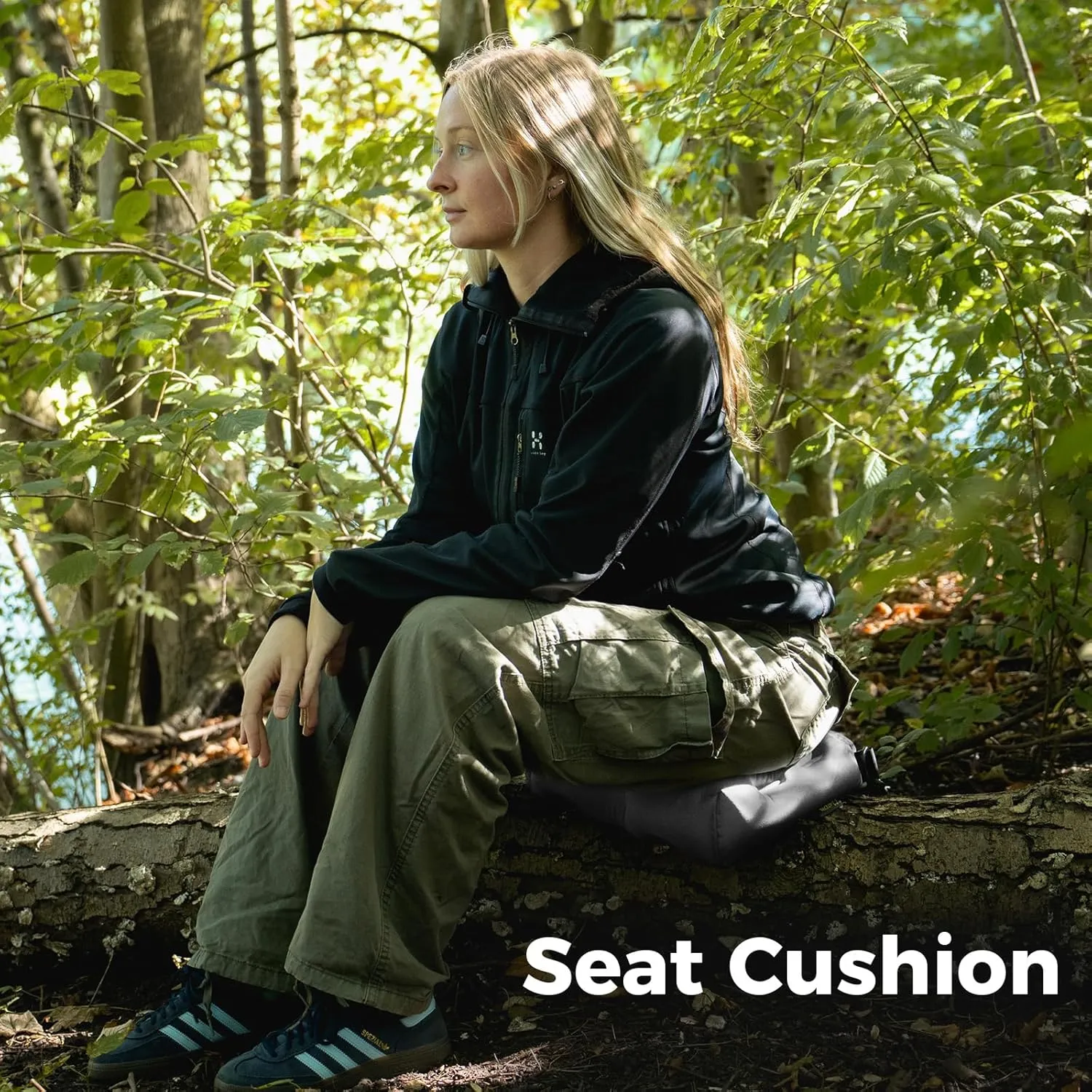 ATEPA 4-in-1 Inflatable Pillow, Ultralight Portable Inflatable Seat Cushion Neck & Lumbar Support Crossbody Bag with Zippered Protection, Convertible Strap for Travel Hiking Airplane Backpacking Beach