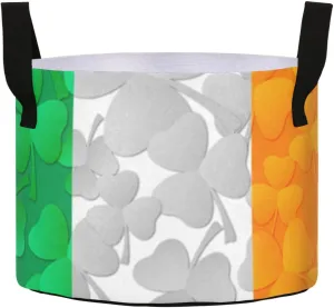 Augenstern Planters Pot with Handles Irish-Flag-Shamrocks Plant Grow Bag Movable Raised Garden Bed