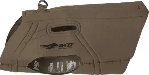 Avery Boater's Dog Parka - Waterfowl Duck Hunting Durable Zippered 5mm Neoprene Tapered Dog Coat with Integrated Carry Handles, Marsh Brown, Small