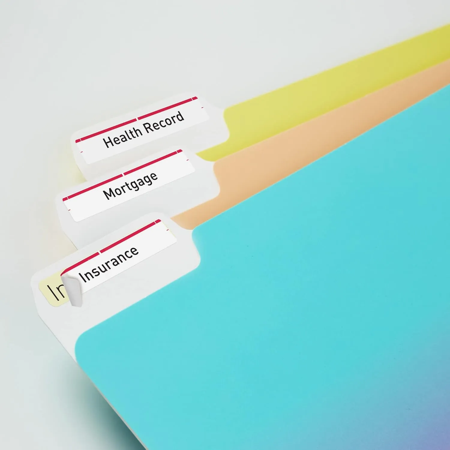 Avery TrueBlock File Folder Labels, 2/3" x 3-7/16", 1,500 Printable Labels, White/Red, Permanent (5066)