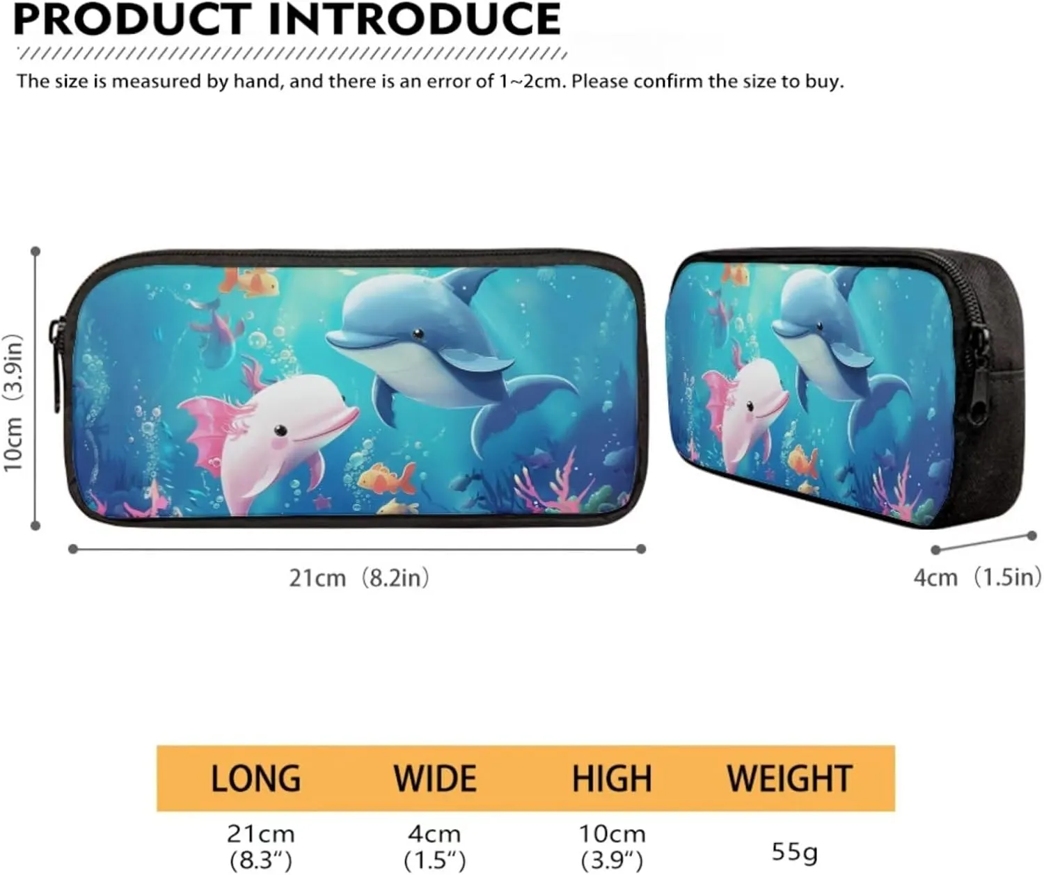 Axolotl Dolphin Backpack with Lunch Box Cute Backpacks Back to School for Girls 8 to 12 Kids Lunchbox Pencil Case 17 Inch School Bag and Lunch Bag for Girls Primary Middle School