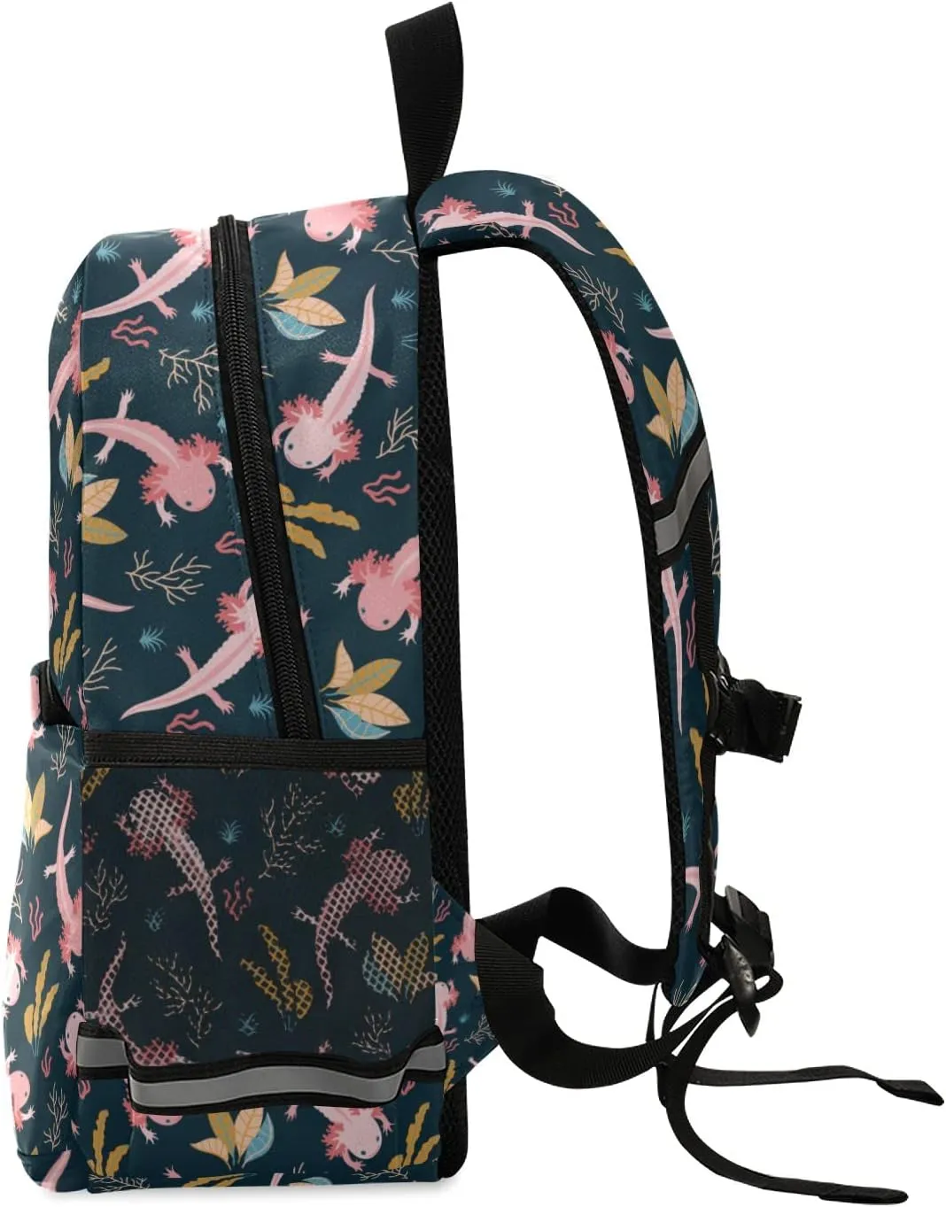 Axolotl Preschool Backpacks,Kid's Casual Travel Bookbag with Leash,Cute Toddler Backpacks for Boys and Girls