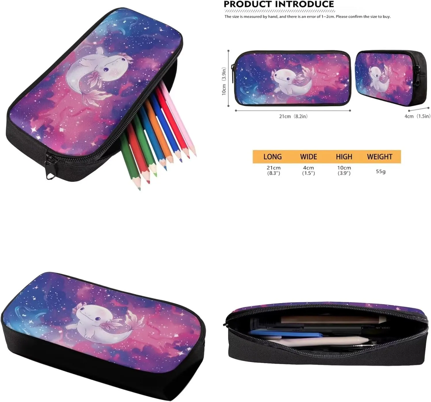 Axolotl Toddler Backpack and Lunch Box Set Boys 2-4 School Bags for Teens Girls Back to School Bag for Girls 8-10 Fits Notebooks,Pens,Water Bottles,Phone,Homework,Tablets