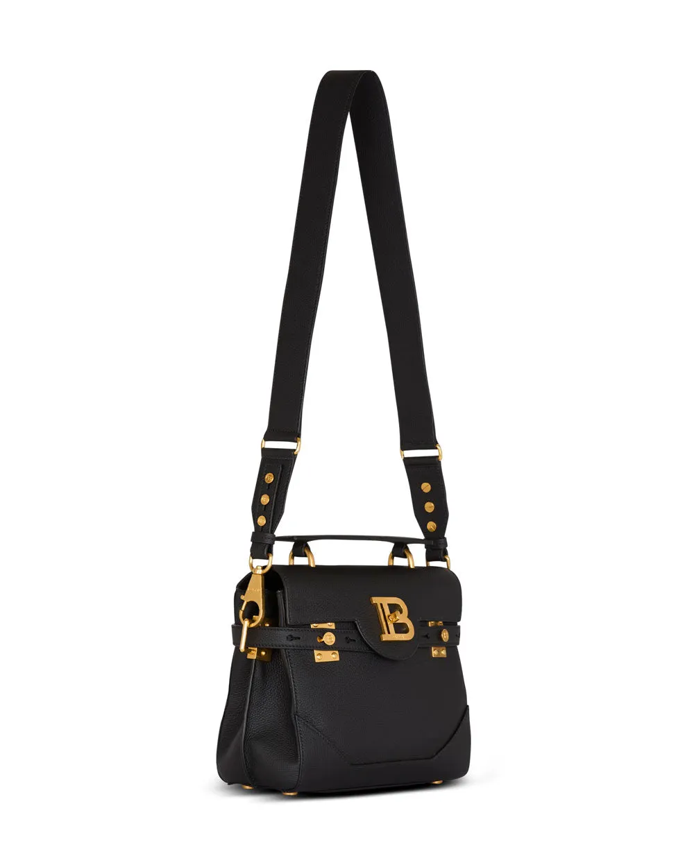 B-Buzz 23 Grained Leather Bag in Black