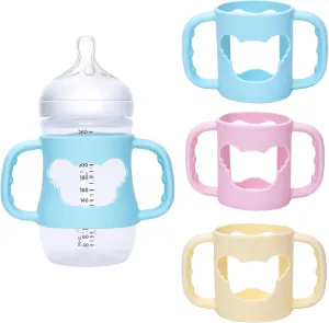 Baby Bottle Handles for Philips Avent Natural, Easy-Grip Transitional Sippy Cup Handles, Compatible with Philips Avent Natural Baby Bottle 9 oz, BPA Free
