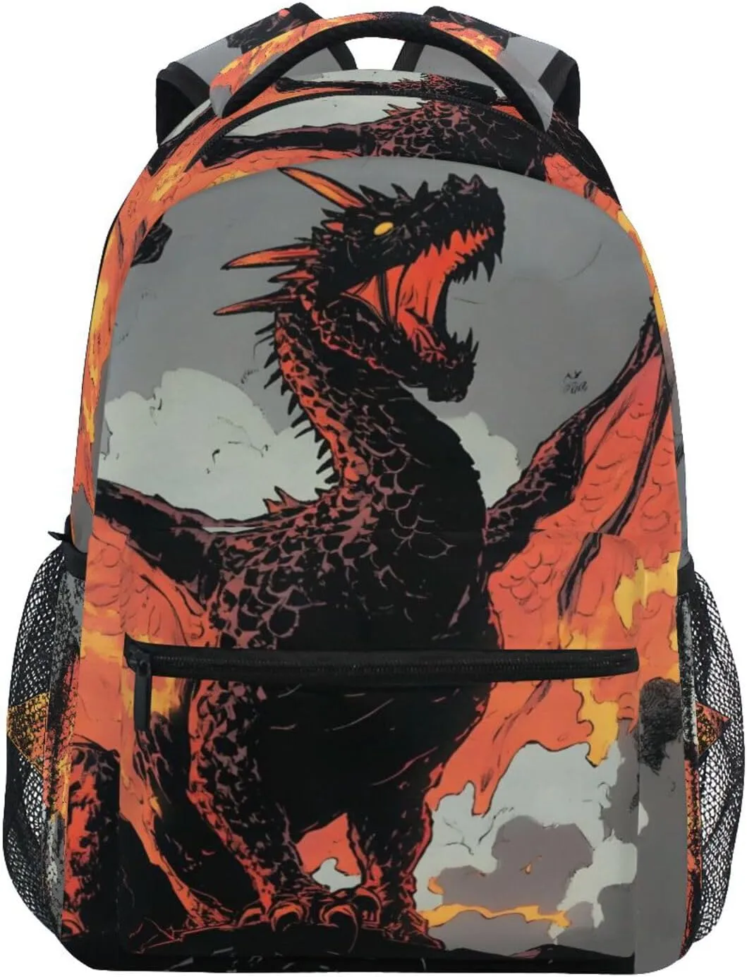 Backpack Dragon Roar Comic for School Girls Boys - Book Bag Laptop Travel Backpack Daypack S