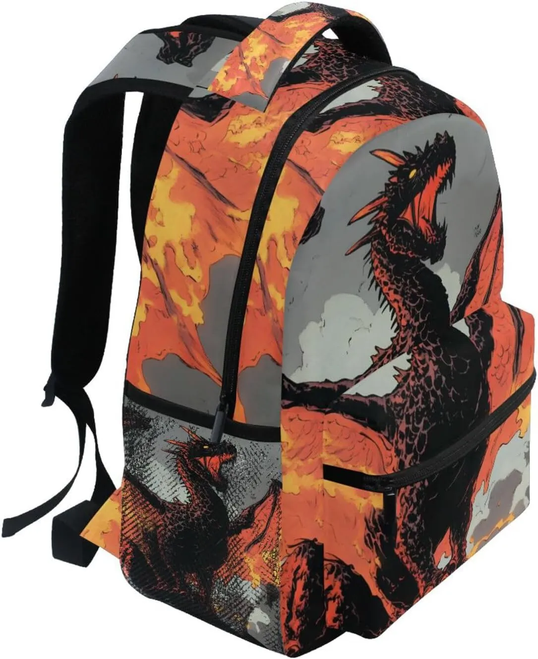 Backpack Dragon Roar Comic for School Girls Boys - Book Bag Laptop Travel Backpack Daypack S