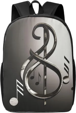 Backpack for Women Men Lightweight Casual Travel Daypack Music Symbol Laptop Backpack Cute Work Bag