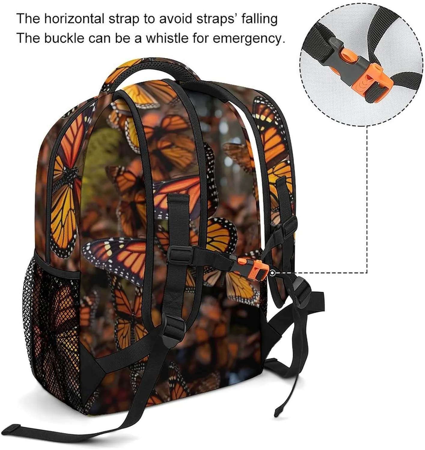 Backpacks Monarch Butterflies Travel Bag Laptop Backpack Casual Daypack for Weekender Business Hiking