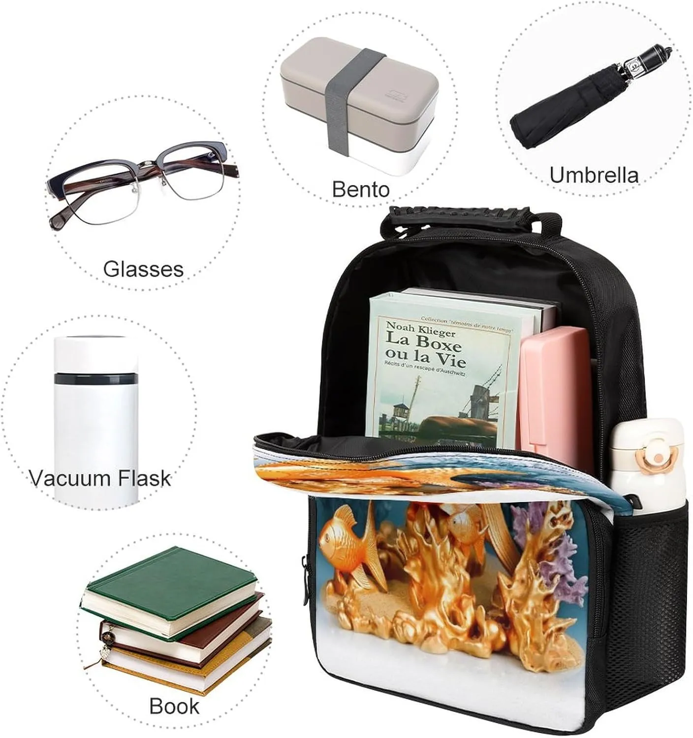 Backpacks Small Fishes Travel Bag Business Work Laptop Backpack