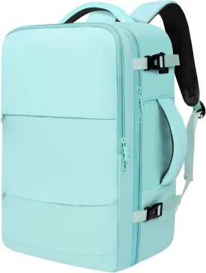 BAGAIL Travel Laptop Backpack, Carry on with USB Port, Luggage Bag for Holiday-Mint