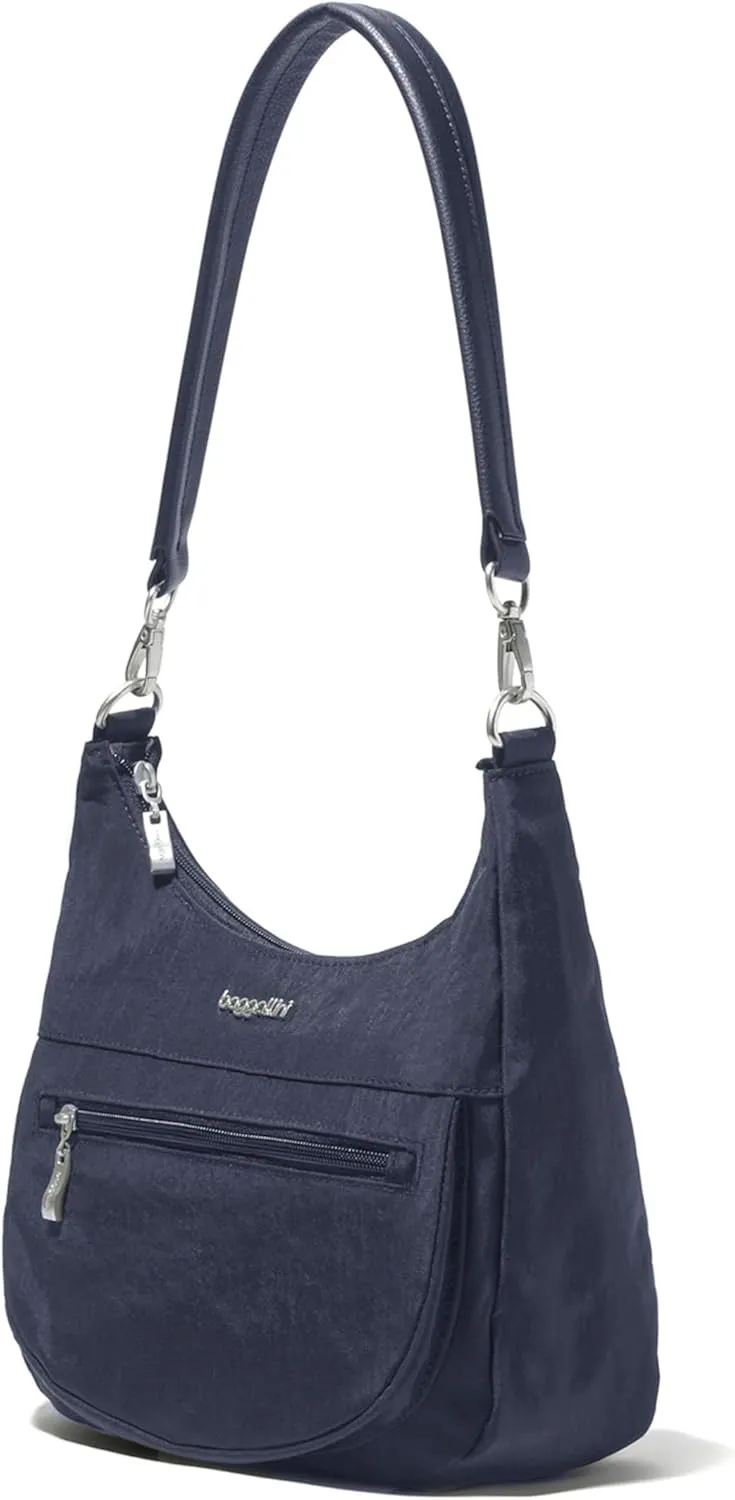 Baggallini Modern Pocket Half Moon 11"x10.5" Shoulder Women W/Replaceable Straps Converts to Crossbody Bag