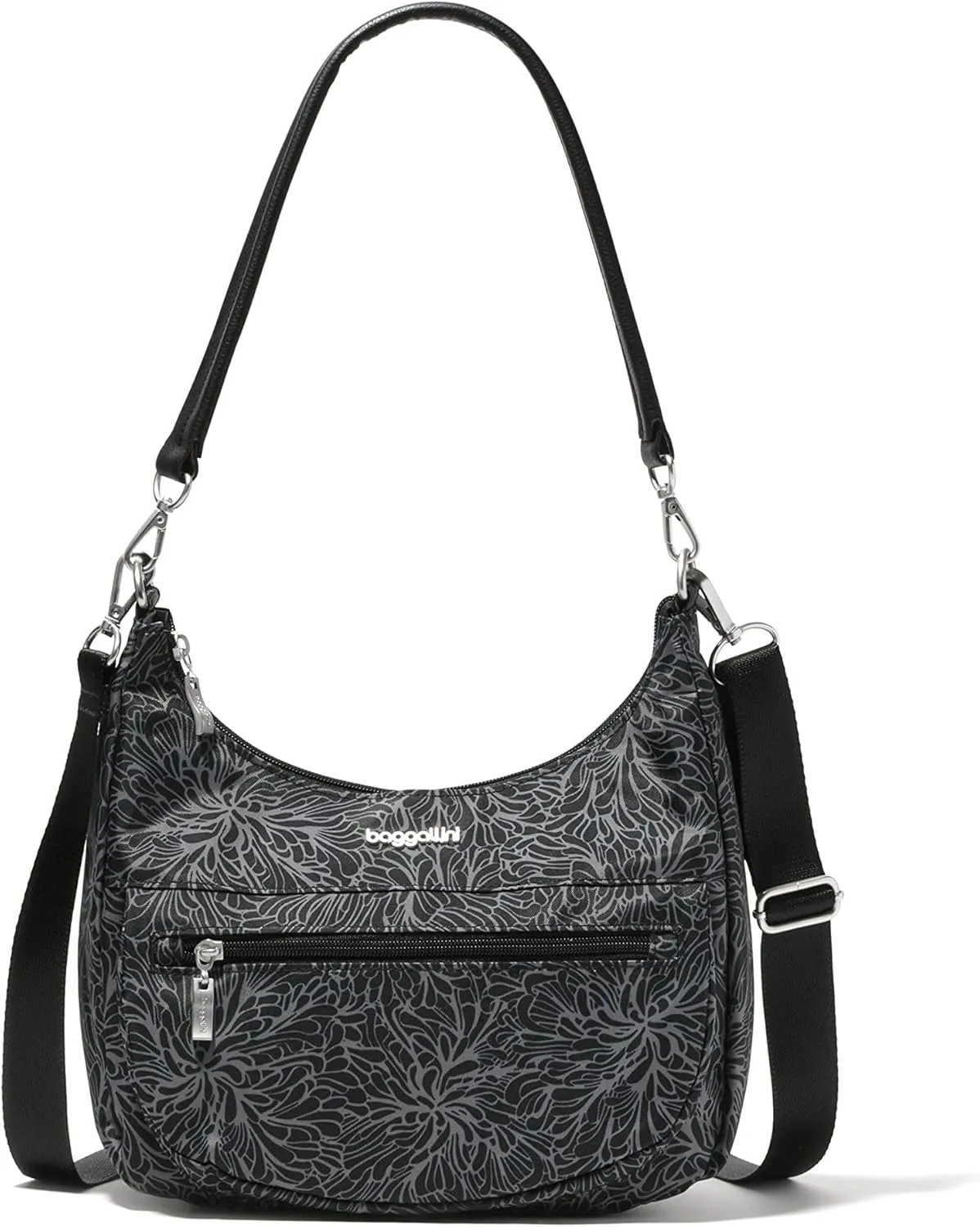 Baggallini Modern Pocket Half Moon 11"x10.5" Shoulder Women W/Replaceable Straps Converts to Crossbody Bag