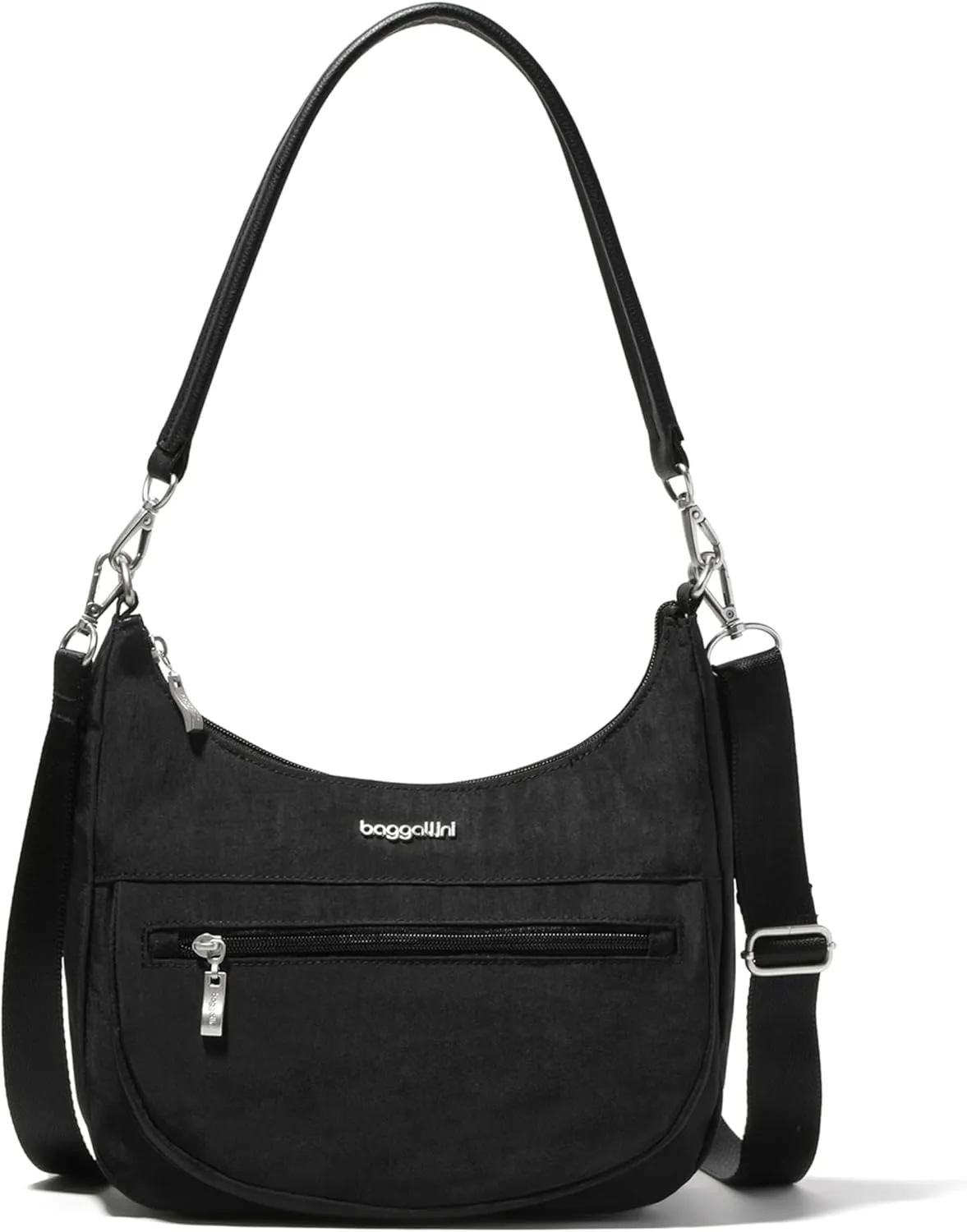 Baggallini Modern Pocket Half Moon 11"x10.5" Shoulder Women W/Replaceable Straps Converts to Crossbody Bag