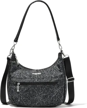 Baggallini Modern Pocket Half Moon 11"x10.5" Shoulder Women W/Replaceable Straps Converts to Crossbody Bag