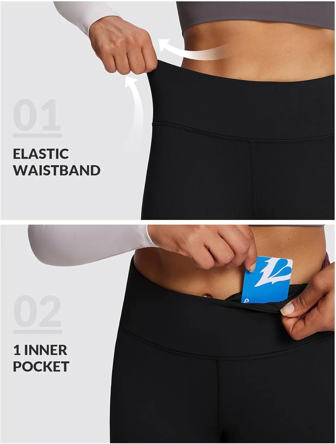 baleaf Women's Fleece Lined Leggings Thermal Warm Winter Tights High Waisted Yoga Pants Cold Weather with Pockets