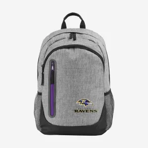Baltimore Ravens Heather Grey Bold Color Backpack
