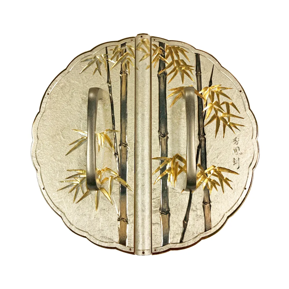 Bamboo Decorative Plate with Grip Handles