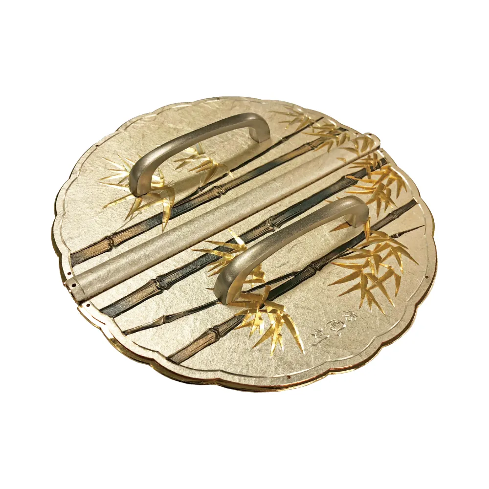 Bamboo Decorative Plate with Grip Handles