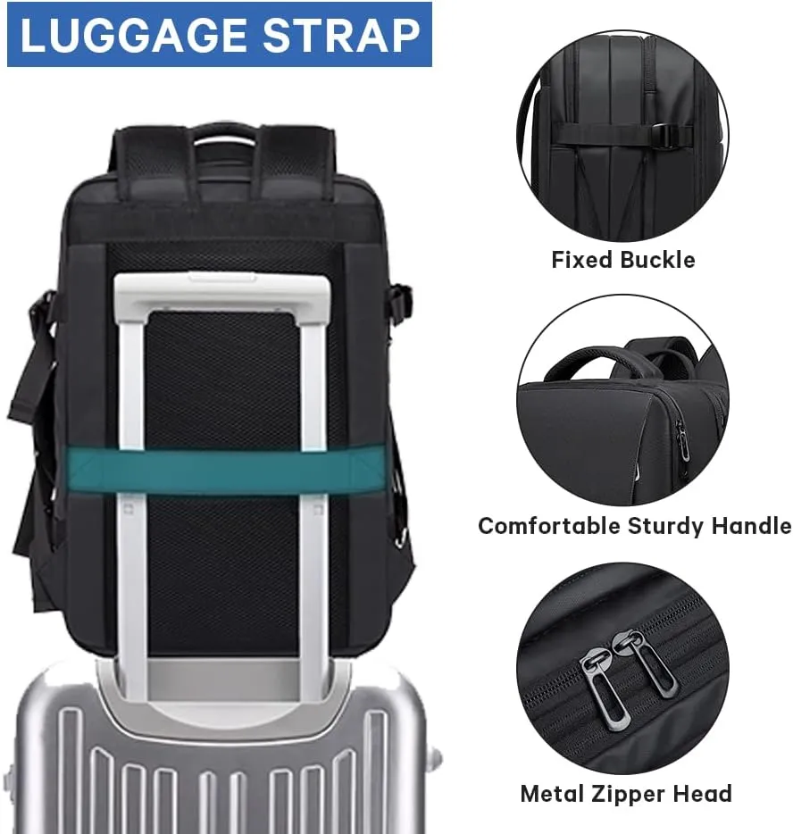 BANGE 35L Backpack, Carry On Backpack Convertible Duffle Bag Fit for 17.3 Inch Laptop for Men and Women