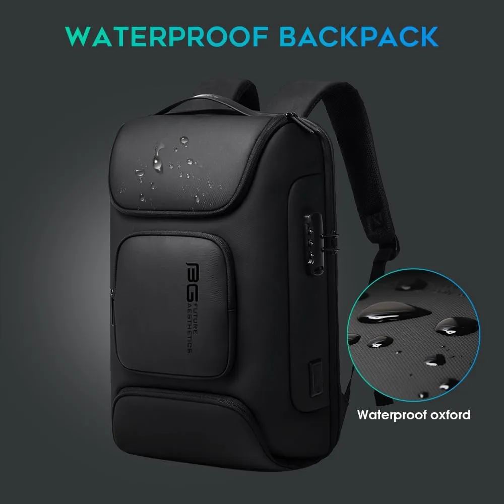 BANGE Business Backpack,Laptop Backpack with USB Charging Port, Slim Business Backpacks Fit for 15.6 INCH,Men Traveling Backpackfor Men and Women