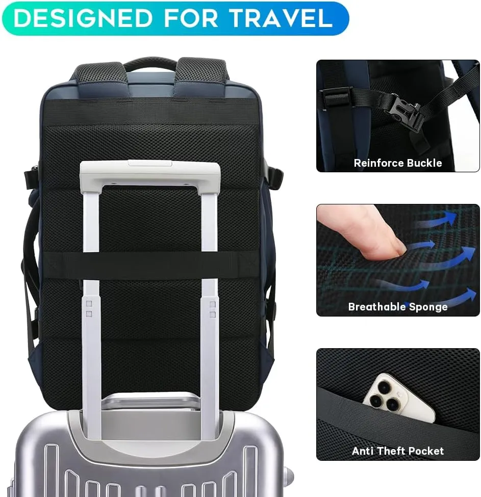 BANGE Travel Backpacks,17-inch Laptop Backpack for Airline Approved,Waterproof Carry On Weekender Backpack for Men and Women