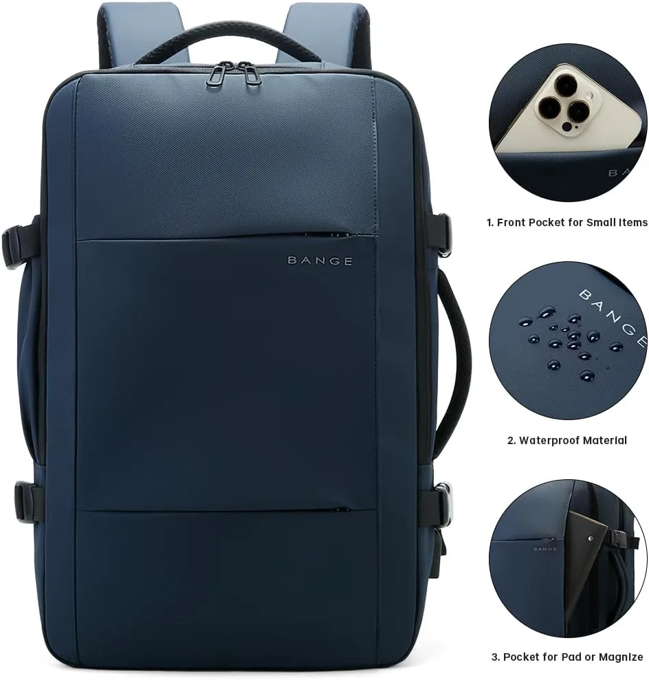 BANGE Travel Backpacks,17-inch Laptop Backpack for Airline Approved,Waterproof Carry On Weekender Backpack for Men and Women