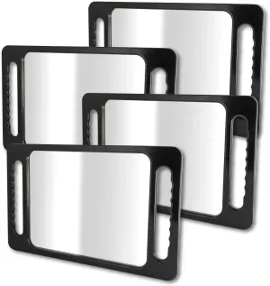 BarberMate® 4PK Plastic Tray Mirror with Handles for Barbers and Stylists