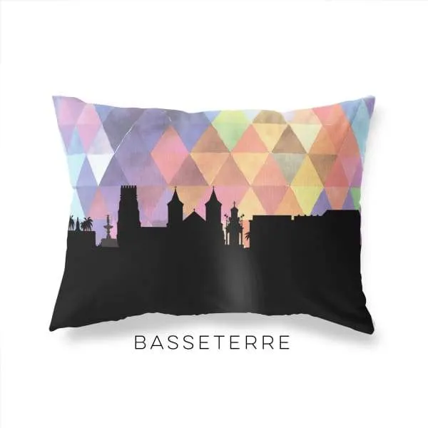Basseterre, St Kitts and Nevis geometric skyline