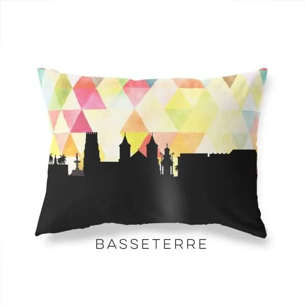 Basseterre, St Kitts and Nevis geometric skyline